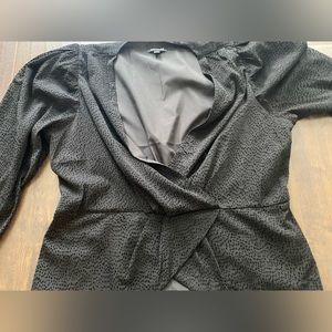 Express Black Open Blouse